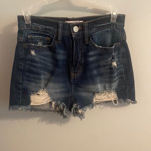 SO Destressed Dark washed Jean shorts